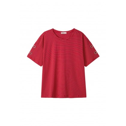 Arissa Plus Size Casual Short Sleeves Knit Tee - ARS-9546-C1