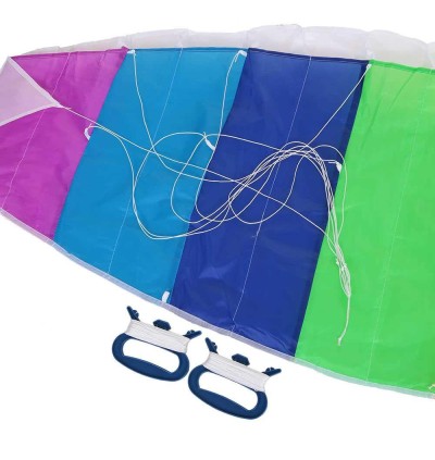1.4/2/2.7m Double Line Kite Rainbow Stunt Kite Frameless Soft Kite Inflatable Parafoil Kite with Flying String