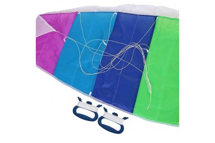 1.4/2/2.7m Double Line Kite Rainbow Stunt Kite Frameless Soft Kite Inflatable Parafoil Kite with Flying String