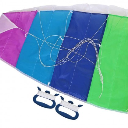 1.4/2/2.7m Double Line Kite Rainbow Stunt Kite Frameless Soft Kite Inflatable Parafoil Kite with Flying String