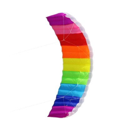 1.4/2/2.7m Double Line Kite Rainbow Stunt Kite Frameless Soft Kite Inflatable Parafoil Kite with Flying String