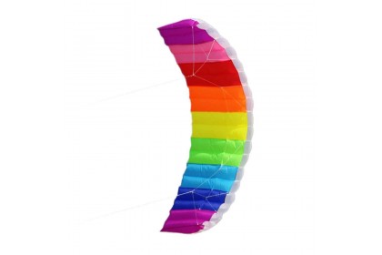 1.4/2/2.7m Double Line Kite Rainbow Stunt Kite Frameless Soft Kite Inflatable Parafoil Kite with Flying String