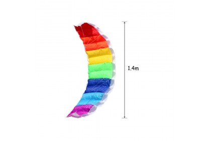 1.4/2/2.7m Double Line Kite Rainbow Stunt Kite Frameless Soft Kite Inflatable Parafoil Kite with Flying String