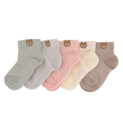 [TeddyStore] Yellow Bee Teddy Socks Combo - Pack of 5