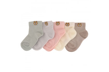 [TeddyStore] Yellow Bee Teddy Socks Combo - Pack of 5