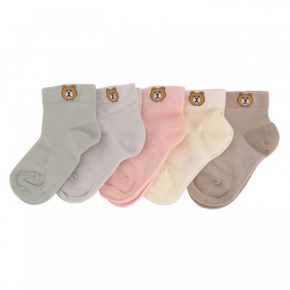 [TeddyStore] Yellow Bee Teddy Socks Combo - Pack of 5